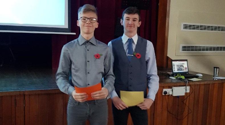 Teesdale School remembrance assembly 