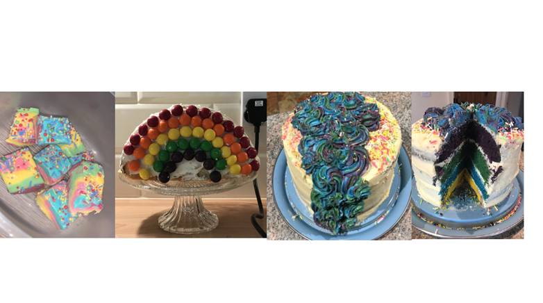 Rainbow cakes