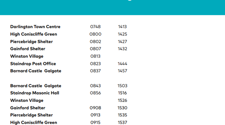 Bus times