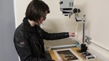 A student developing an image.