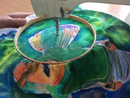 Year 11 artists try their hand at embroidery 